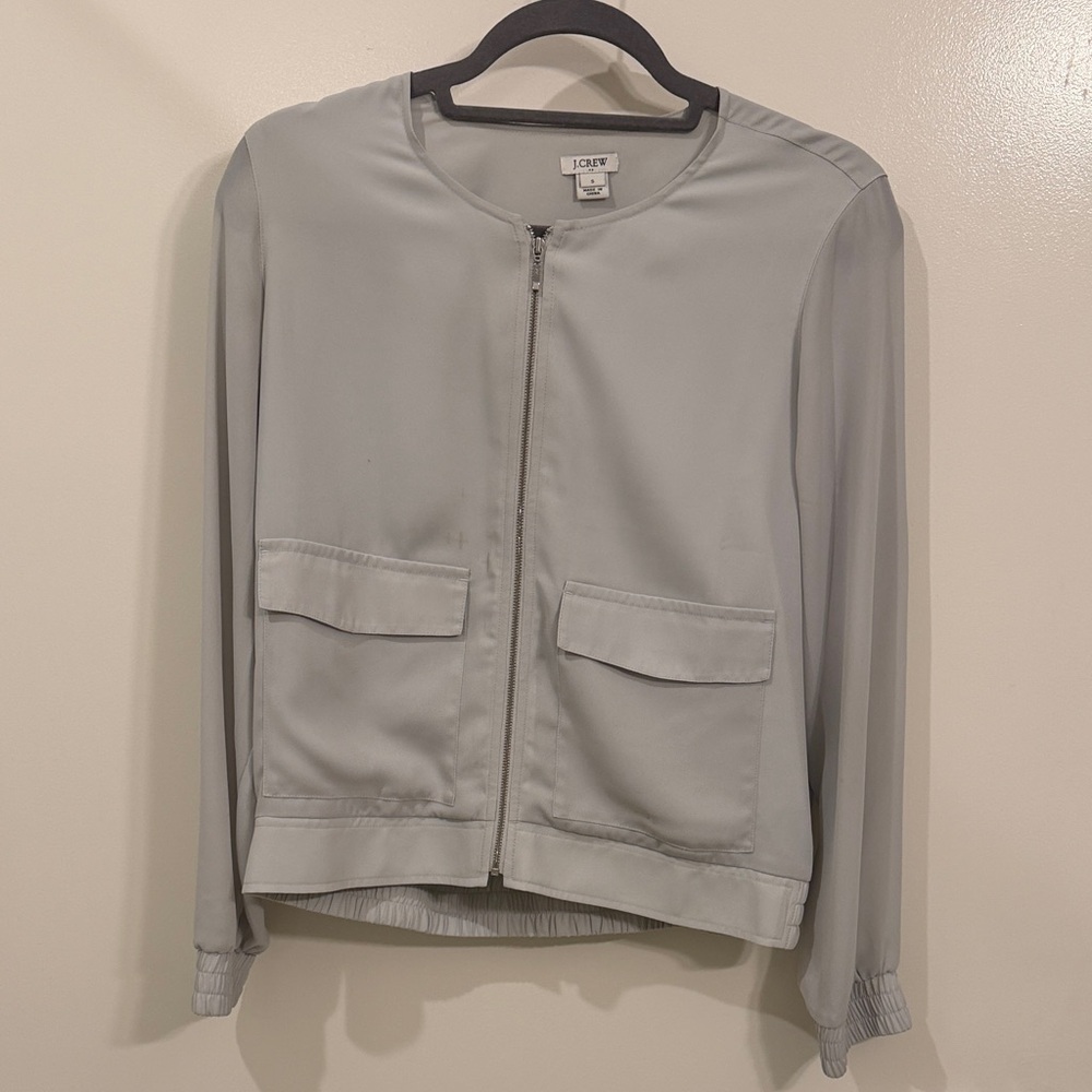 J.Crew Sheer Zip-Up Jacket